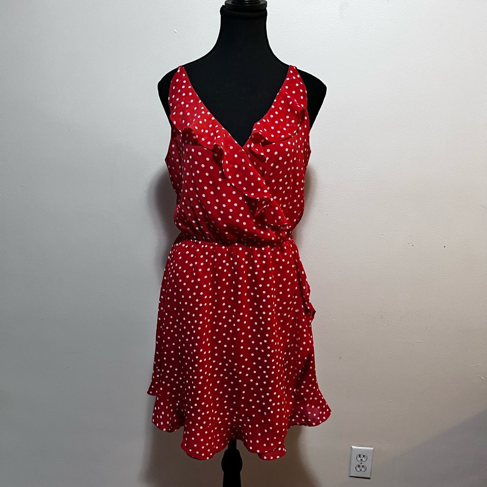 Divided Red polkadot dress